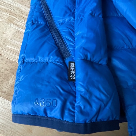 REI Co-op Women's Blue 650 Down Hooded Quilted Puffer Jacket Coat 35392 - Picture 12 of 16